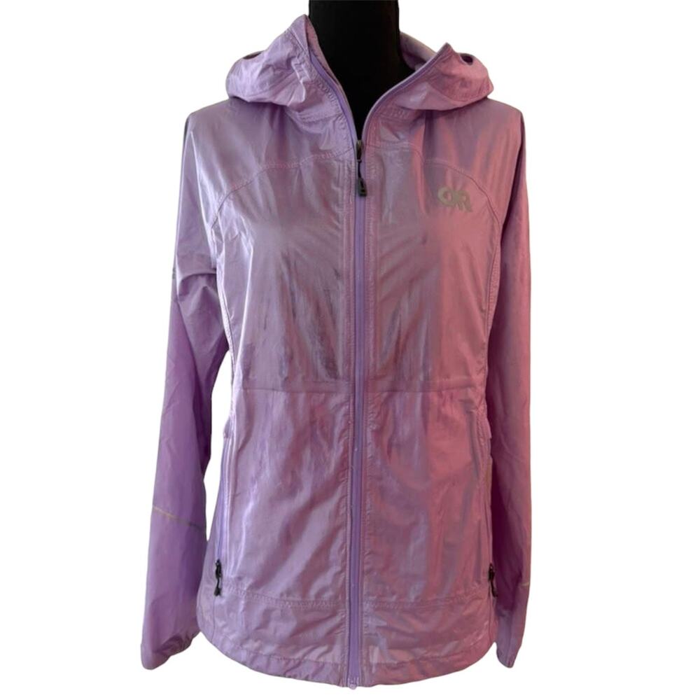 Outdoor Research Helium Purple Lavender Ultralight Waterproof Hooded Jacket XS - Picture 5 of 13